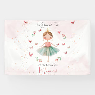 Dans en draai schattige ballerina ballet kind verj spandoek