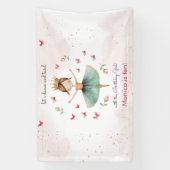 Dans en draai schattige ballerina ballet kind verj spandoek (Verticaal)