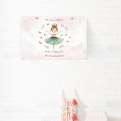 Dans en draai schattige ballerina ballet kind verj spandoek (Insitu)