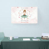 Dans en draai schattige ballerina ballet kind verj spandoek (Beurs)