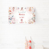 Dans en draai schattige ballerina ballet kind verj spandoek (Insitu)