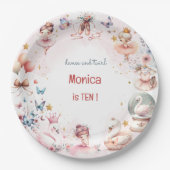 Dans en huppel leuk balletdanseres ballet kind ver papieren bordje (Voorkant)