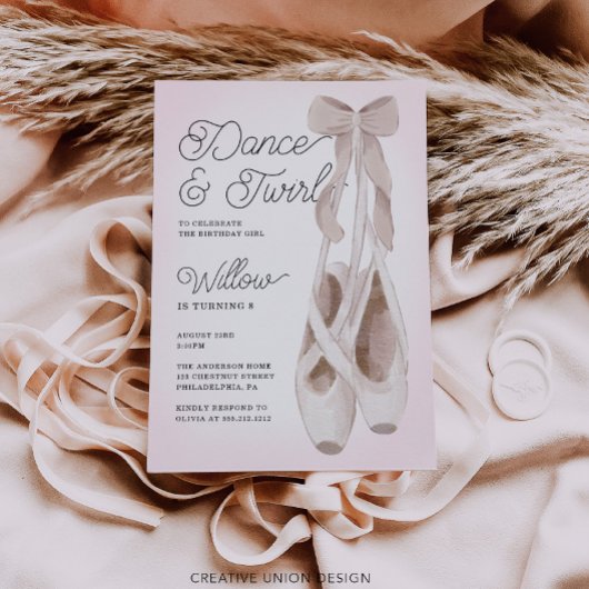 Dans en Kronkel Ballerina Verjaardagsfeest Kaart