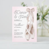 Dans en Kronkel Ballerina Verjaardagsfeest Kaart (Staand voorkant)