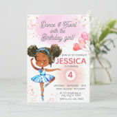 Dans en Kronkel Roze meisje Custom Verjaardag Kaart (Staand voorkant)