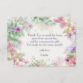 dans en pirobeer ballerina verjaardag bedankkaart (Voorkant / Achterkant)