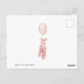 Dans en Pirouet Roze ballet meisje Verjaardag Briefkaart (Achterkant)