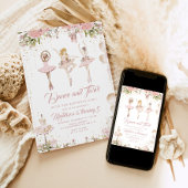 Dans en twirl ballerina blush roze meisje verjaard kaart