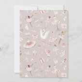 Dans en twirl ballerina blush roze verjaardag kaart (Achterkant)