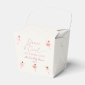 Dans en Twirl Ballerina Roze Ballet Baby shower Bedankdoosjes (Voorkant Zijde)