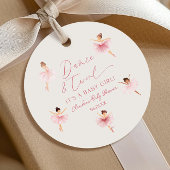 Dans en Twirl Ballerina Roze Ballet Baby shower Bedankjes Labels