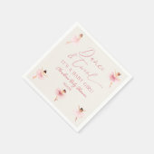 Dans en Twirl Ballerina Roze Ballet Baby shower Servet (Hoek)