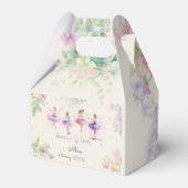 Dans en twirl ballerina waterverf verjaardag bedankdoosjes (Voorkant Zijde)