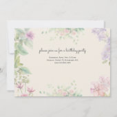 Dans en twirl ballerina waterverf verjaardag kaart (Achterkant)