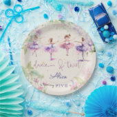 Dans en twirl ballerina waterverf verjaardag papieren bordje (Feest)