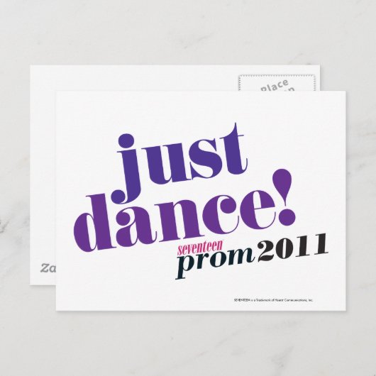 Dans enkel - Paars Briefkaart (Voorkant / Achterkant)