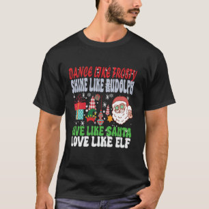 Dans Frosty Shine als Rudolph Santa Funny Christ T-shirt