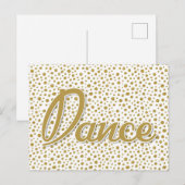 Dans Gouden Stippen - Goud Witte Dans Briefkaart (Voorkant / Achterkant)