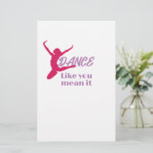 Dans graag zoals je het bedoeld hebt briefpapier (Staand voorkant)