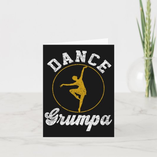 dans Grumpa Dance Lover Vaderdag Kaart (Voorkant)