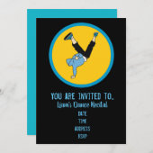 Dans hiphop moderne jongens dans recital kaart (Voorkant / Achterkant)