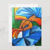 Dans in blauw 2008 briefkaart (Voorkant / Achterkant)