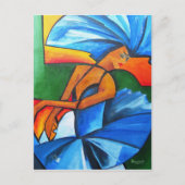 Dans in blauw 2008 briefkaart (Voorkant)