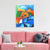 Dans in blauw 2008 canvas afdruk (Insitu (Woonkamer))