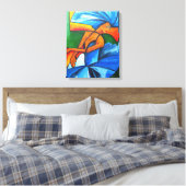 Dans in blauw 2008 canvas afdruk (Insitu (Slaapkamer))