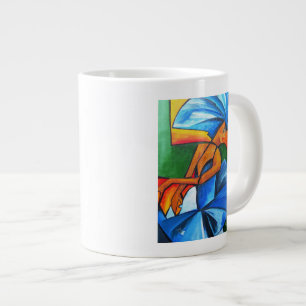 Dans in blauw 2008 grote koffiekop