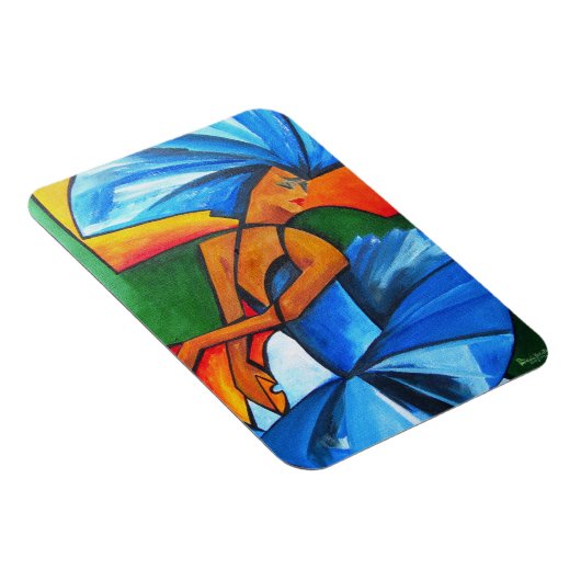 Dans in blauw 2008 magneet (Rechterzijde)