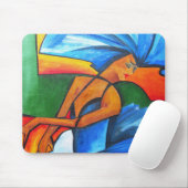 Dans in blauw 2008 muismat (Met muis)