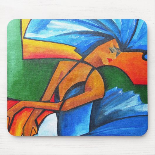 Dans in blauw 2008 muismat (Voorkant)