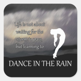 Dans in de Rain Inspirerend Sticker