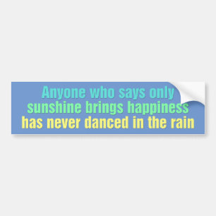Dans in de regen bumpersticker