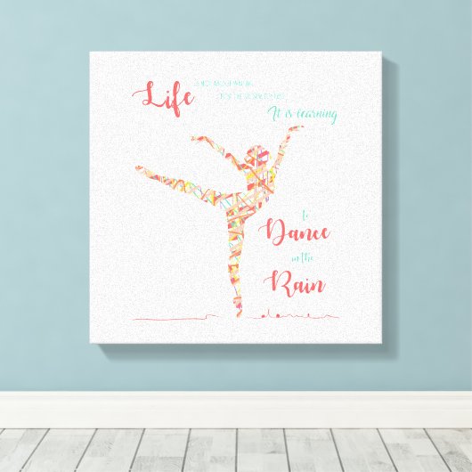 Dans in de regen Canvas Print (Insitu (Houten vloer))