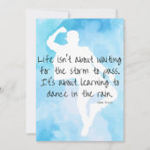 Dans in de regen Kaart Afstuderen Vivian Greene (Voorkant)