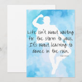 Dans in de regen Kaart Afstuderen Vivian Greene (Voorkant / Achterkant)