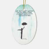 Dans in de regen keramisch ornament (Links)