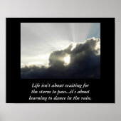 Dans in de regen - kunstdruk poster (Voorkant)