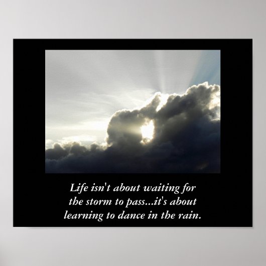 Dans in de regen - kunstdruk poster (Voorkant)