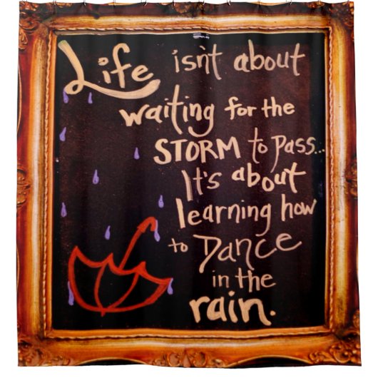 Dans in de regen, Life citeert expressies Douchegordijn (Voorkant)