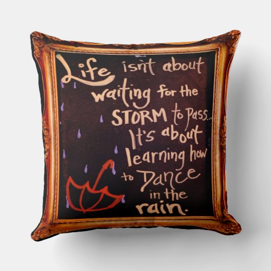 Dans in de regen, Life citeert expressies Kussen (Achterkant)