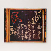 Dans in de regen, Life citeert expressies Legpuzzel (Horizontaal)