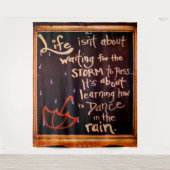 Dans in de regen, Life citeert expressies Wandkleed (Voorkant)