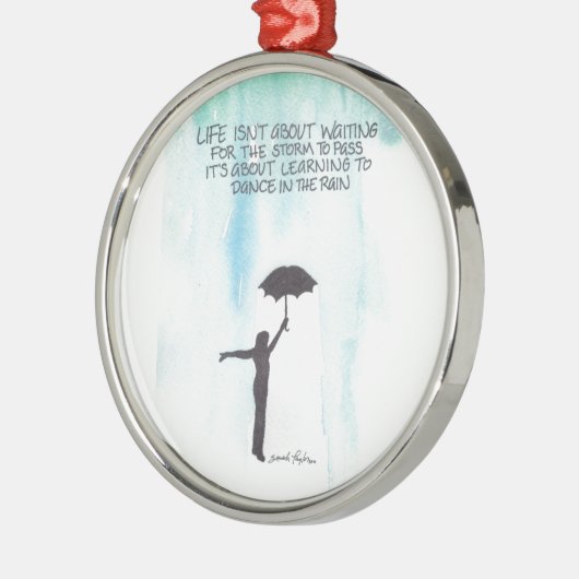 Dans in de regen metalen ornament (Links)