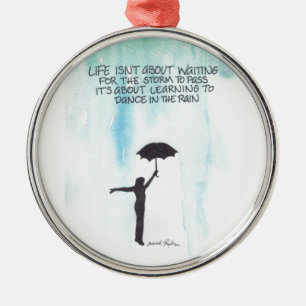 Dans in de regen metalen ornament