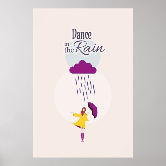 Dans in de regen | Motivatie prijsopgave Poster (Voorkant)
