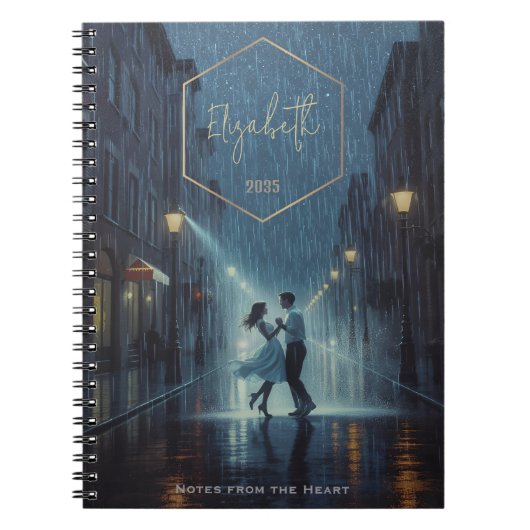 Dans in de regen - Notitieboek & Planner (Voorkant)