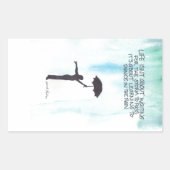 Dans in de regen rechthoekige sticker (Voorkant)